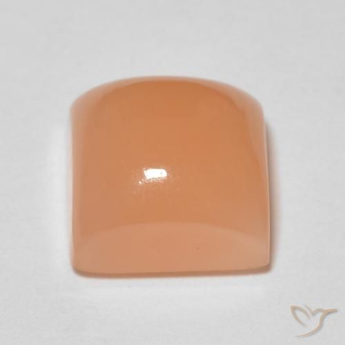 9,17 ctw natürlicher Medium Light-Orange Mondstein, Quadrat, Transparent