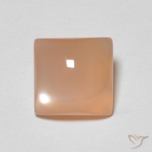 1.14ct Natürlicher Cantaloupe-Orange Mondstein, Quadrat, Transparent