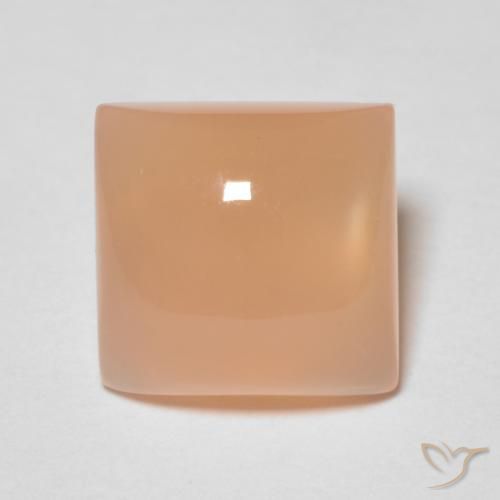 1.76ct Natürlicher Cantaloupe-Orange Mondstein, Quadrat, Transparent