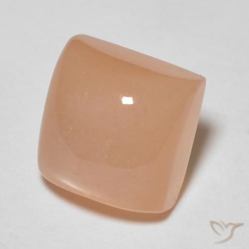 9,17 ctw natürlicher Mittelorange Mondstein, Quadrat, Transparent