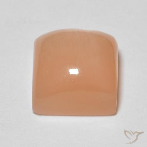 9,17 ctw natürlicher Mittelorange Mondstein, Quadrat, Transparent