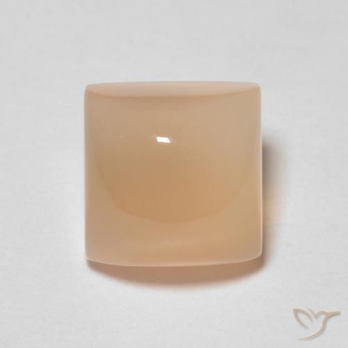 1.69ct Natürlicher Mittelorange Mondstein, Quadrat, Transparent