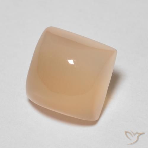 9,17 ctw natürlicher Mittelorange Mondstein, Quadrat, Transparent