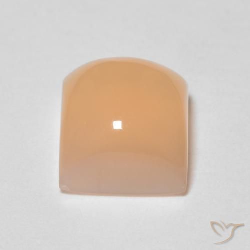 9,17 ctw natürlicher Mittelorange Mondstein, Quadrat, Transparent