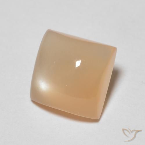 1.31ct Natürlicher Mittelorange Mondstein, Quadrat, Transparent