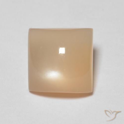 9,17 ctw natürlicher Mittelorange Mondstein, Quadrat, Transparent