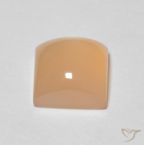 9,17 ctw natürlicher Mittelorange Mondstein, Quadrat, Transparent