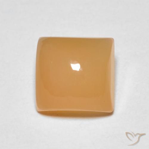 1.18ct Natürlicher Goldene Mandarine Mondstein, Quadrat, Transparent