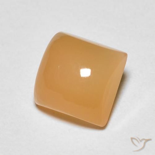 9,17 ctw natürlicher Goldene Mandarine Mondstein, Quadrat, Transparent