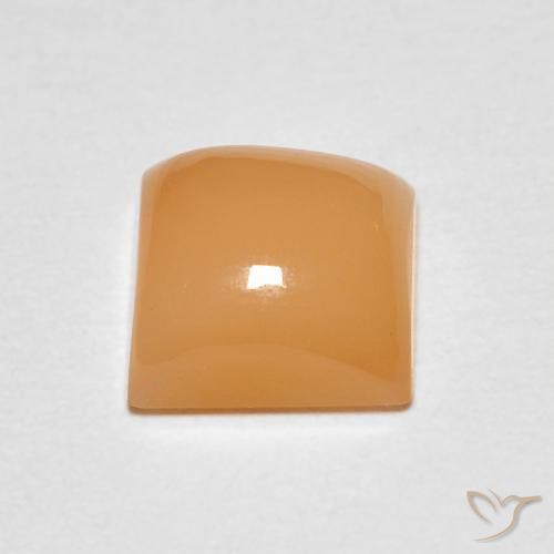 9,17 ctw natürlicher Goldene Mandarine Mondstein, Quadrat, Transparent