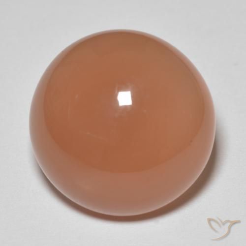 14.30ct Natürlicher Cantaloupe-Orange Mondstein, Runden, Lichtdurchlässig