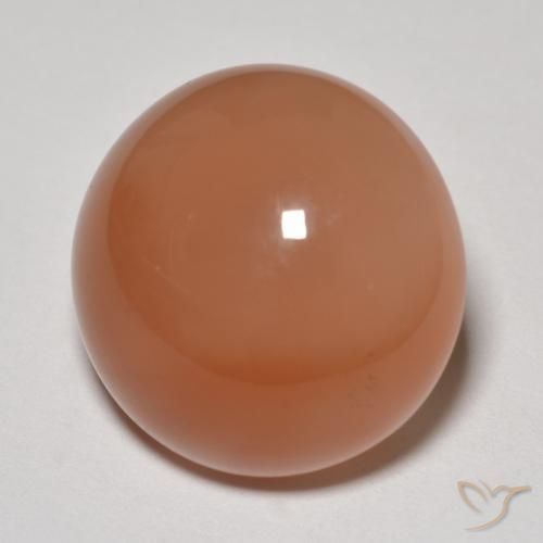 9,17 ctw natürlicher Cantaloupe-Orange Mondstein, Runden, Lichtdurchlässig