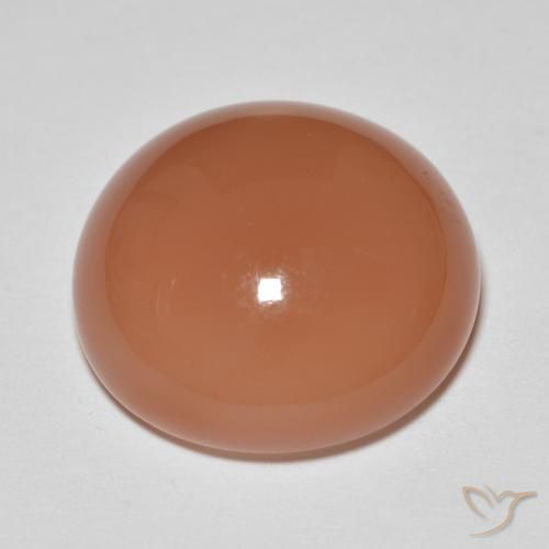 9,17 ctw natürlicher Cantaloupe-Orange Mondstein, Runden, Lichtdurchlässig