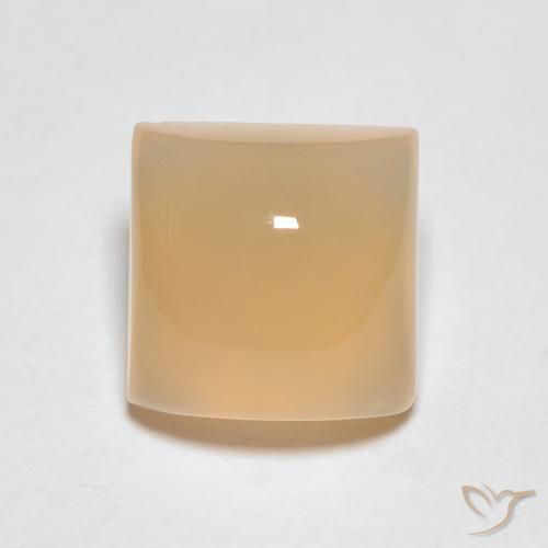 1.61ct Natürlicher Mittelorange Mondstein, Quadrat, Lichtdurchlässig