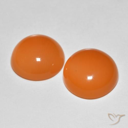 8.82 ct natürliche Warme Aprikosenorange Mondstein-Edelsteine, Runden, Lichtdurchlässig