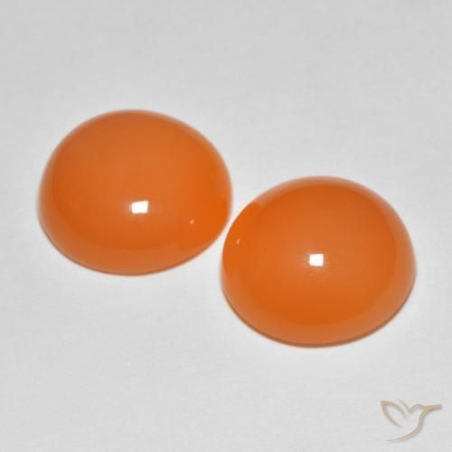8.46 ct natürliche Mittelorange Mondstein-Edelsteine, Runden, Lichtdurchlässig