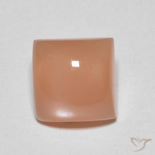 1.85ct Natürlicher Pfirsich-orange Mondstein, Quadrat, Lichtdurchlässig