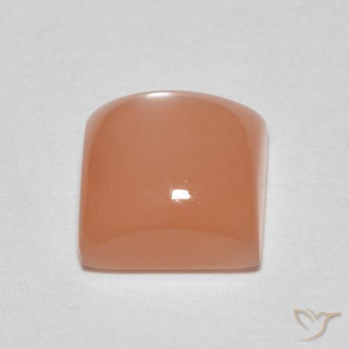 9,17 ctw natürlicher Pfirsich-orange Mondstein, Quadrat, Lichtdurchlässig