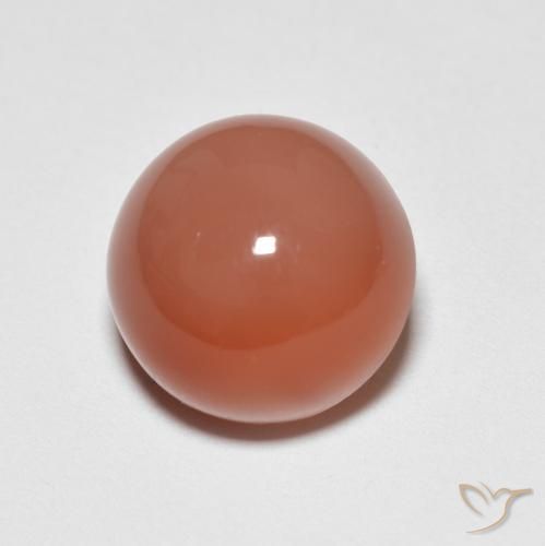 5.13ct Natürlicher Feuerorange Mondstein, Runden, Lichtundurchlässig