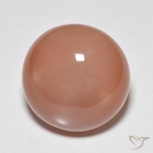 9.40ct Natürlicher Mittelorange Mondstein, Runden, Lichtdurchlässig