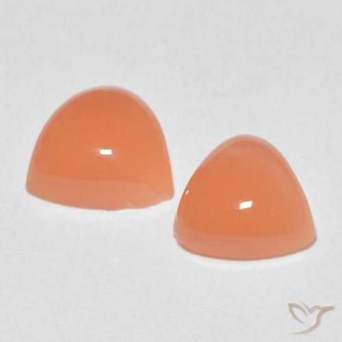 1.43 ct natürliche hellorange Mondstein-Edelsteine, Trillion, Lichtdurchlässig