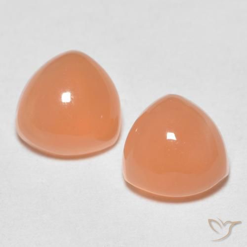 1.77ctw Natürlicher hellorange Mondstein, Trillion, Lichtdurchlässig