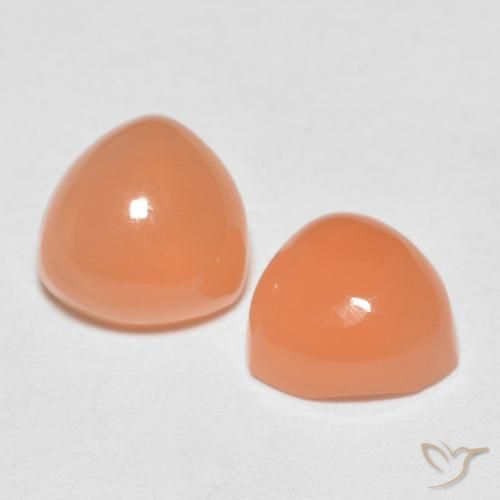 1.77 ct natürliche hellorange Mondstein-Edelsteine, Trillion, Lichtdurchlässig