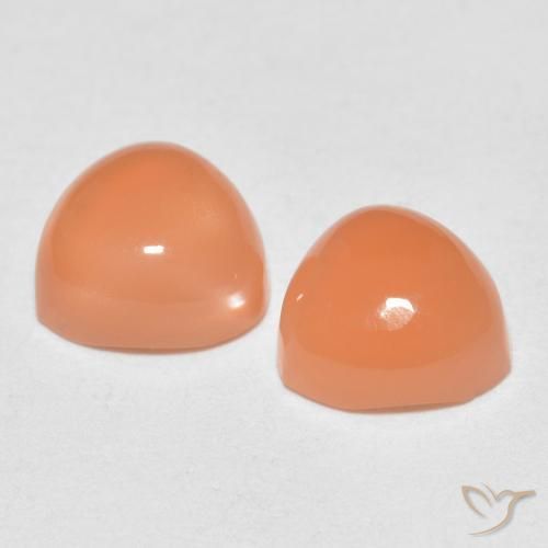 1.77 ct natürliche hellorange Mondstein-Edelsteine, Trillion, Lichtdurchlässig