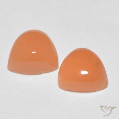 1.62 ct natürliche Mittelorange Mondstein-Edelsteine, Trillion, Lichtdurchlässig