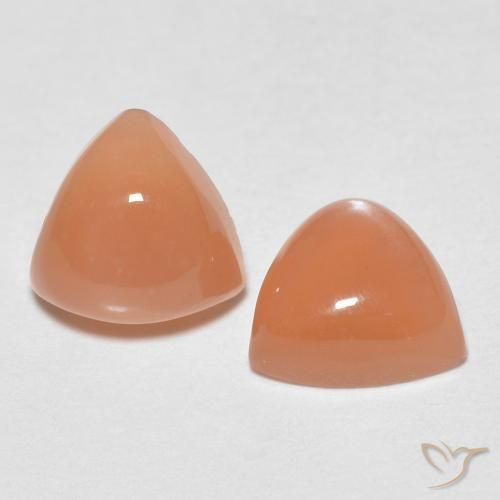 1.62 ct natürliche Mittelorange Mondstein-Edelsteine, Trillion, Lichtdurchlässig