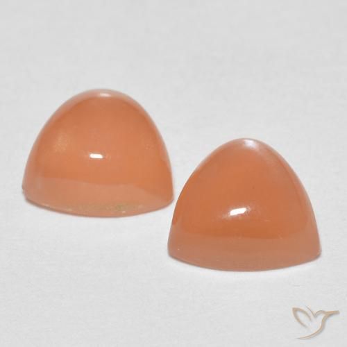 1.62 ct natürliche Mittelorange Mondstein-Edelsteine, Trillion, Lichtdurchlässig