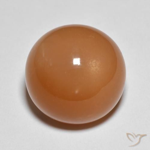 11.91ct Natürlicher Mittelorange Mondstein, Runden, Lichtdurchlässig