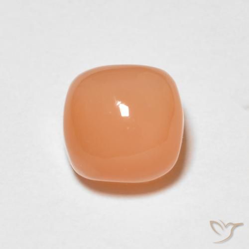 1.51ct Natürlicher hellorange Mondstein, Kissen, Lichtdurchlässig