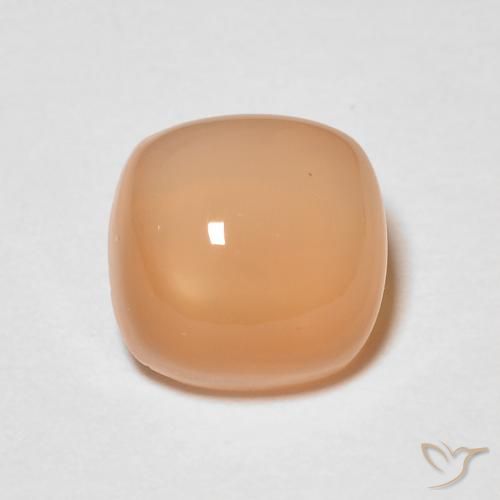 1.56ct Natürlicher Medium Light-Orange Mondstein, Kissen, Lichtdurchlässig, Photo A