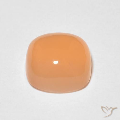 9,17 ctw natürlicher Medium Light-Orange Mondstein, Kissen, Lichtdurchlässig