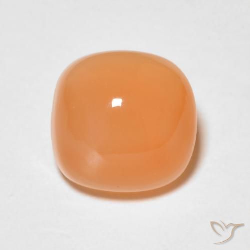 1.78ct Natürlicher rötlich-orange Mondstein, Kissen, Lichtdurchlässig