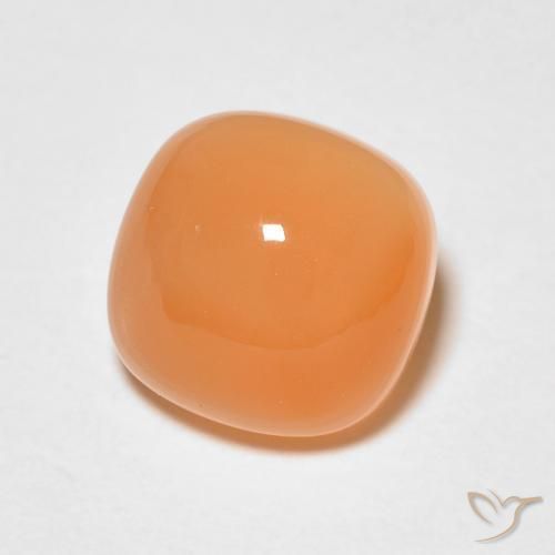 9,17 ctw natürlicher rötlich-orange Mondstein, Kissen, Lichtdurchlässig