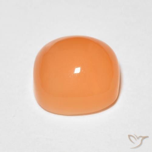 9,17 ctw natürlicher rötlich-orange Mondstein, Kissen, Lichtdurchlässig