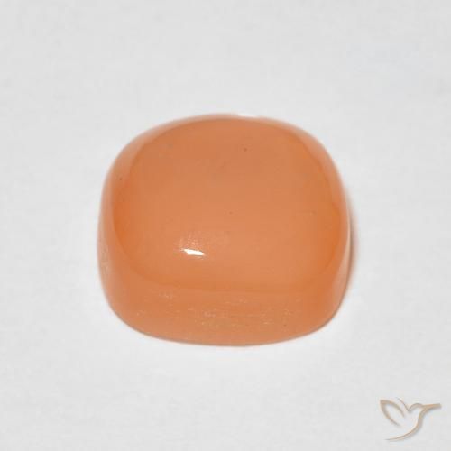 9,17 ctw natürlicher Cantaloupe-Orange Mondstein, Kissen, Lichtdurchlässig