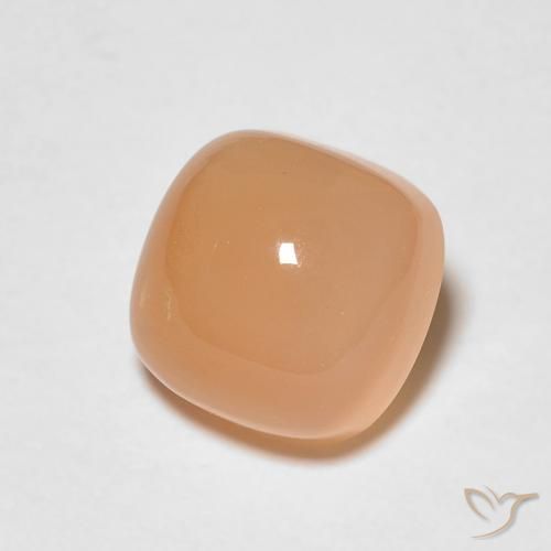 9,17 ctw natürlicher Medium Light-Orange Mondstein, Kissen, Lichtdurchlässig