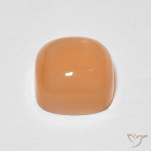 9,17 ctw natürlicher Medium Light-Orange Mondstein, Kissen, Lichtdurchlässig