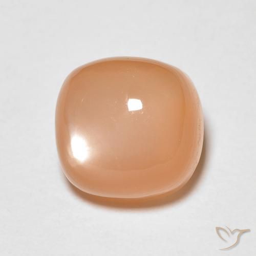 1.97ct Natürlicher Cantaloupe-Orange Mondstein, Kissen, Lichtdurchlässig
