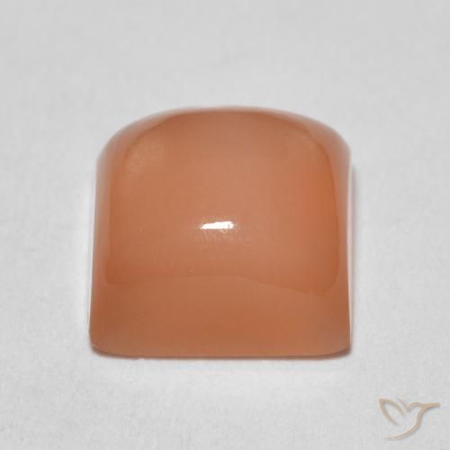 9,17 ctw natürlicher Mittelorange Mondstein, Quadrat, Lichtdurchlässig