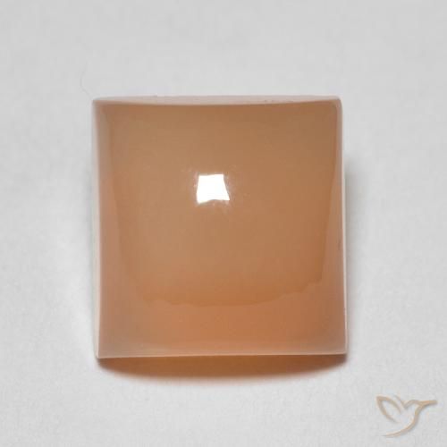 2.13ct Natürlicher Cantaloupe-Orange Mondstein, Quadrat, Lichtdurchlässig