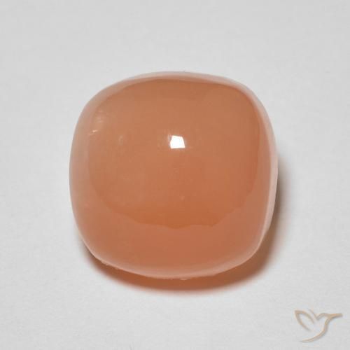 2.90ct Natürlicher Cantaloupe-Orange Mondstein, Kissen, Lichtdurchlässig