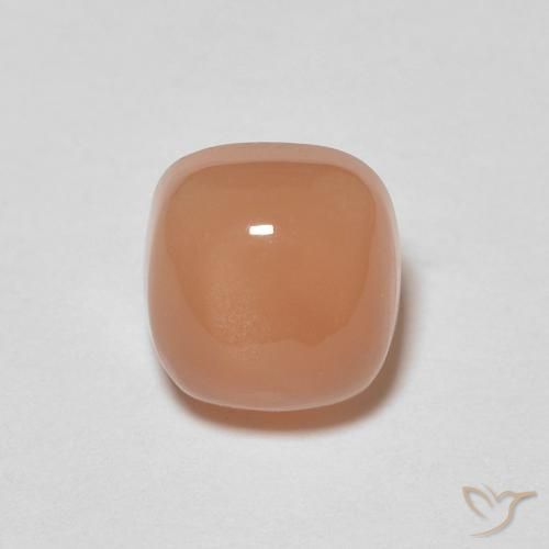 1.13ct Natürlicher Cantaloupe-Orange Mondstein, Kissen, Lichtdurchlässig