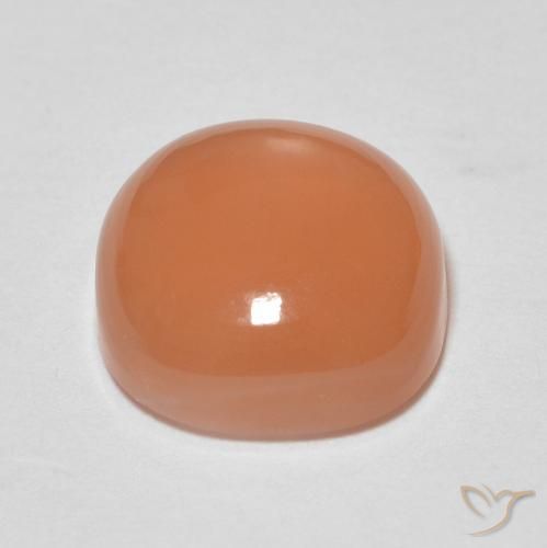 9,17 ctw natürlicher Pfirsich-orange Mondstein, Kissen, Lichtdurchlässig