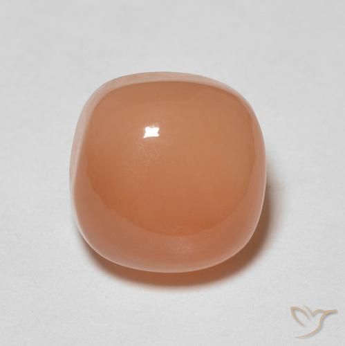 1.90ct Natürlicher hellorange Mondstein, Kissen, Lichtdurchlässig