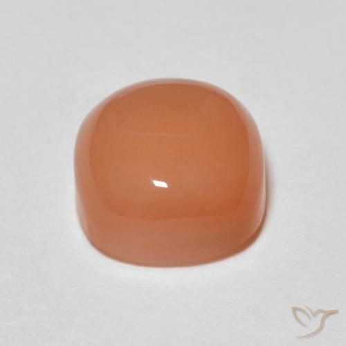 9,17 ctw natürlicher hellorange Mondstein, Kissen, Lichtdurchlässig