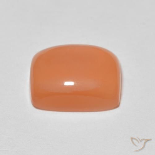 9,17 ctw natürlicher Mittelorange Mondstein, Kissen, Lichtdurchlässig